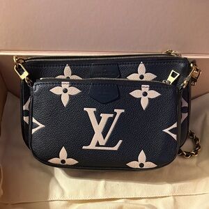 Louis Vuitton Black and White Monogram Crossbody Bag